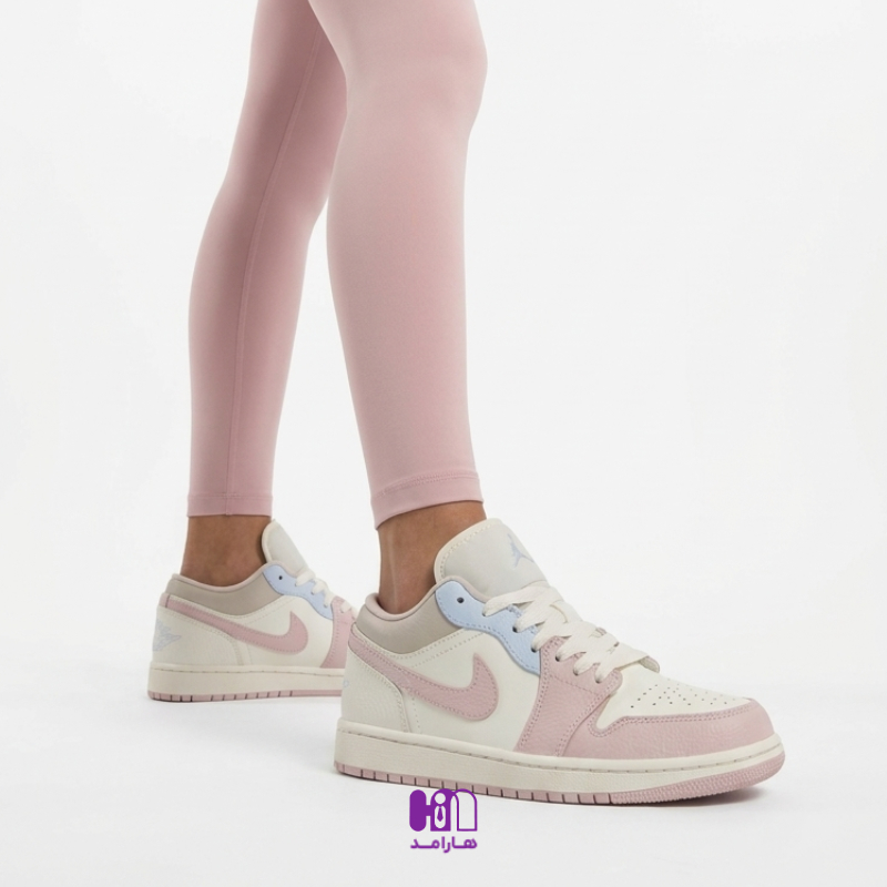 کتونی زنانه نایک ایر جردن 1 (IV3219-161) ( Nike Air Jordan 1 Low Soft Pink ) کتونی زنانه نایک ایر جردن 1 (IV3219-161) ( Nike Air Jordan 1 Low Soft Pink )